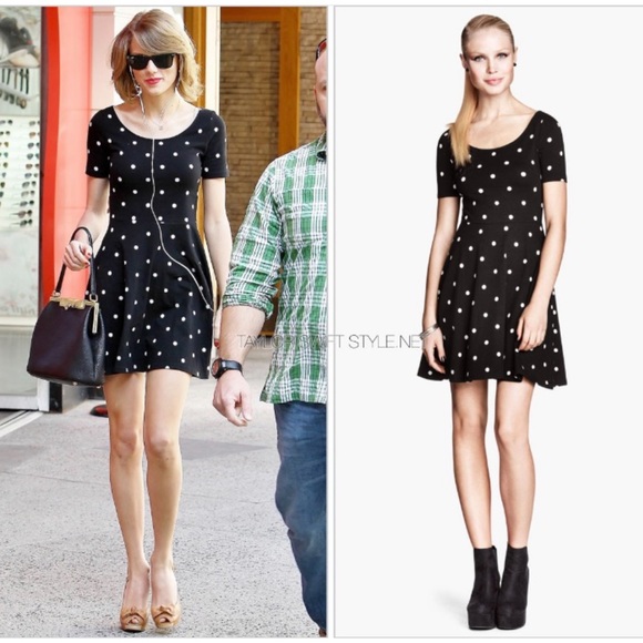 polka dot jersey dress